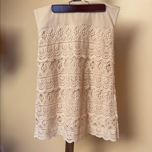 Solitaire Cream Lace Eyelet Skirt
